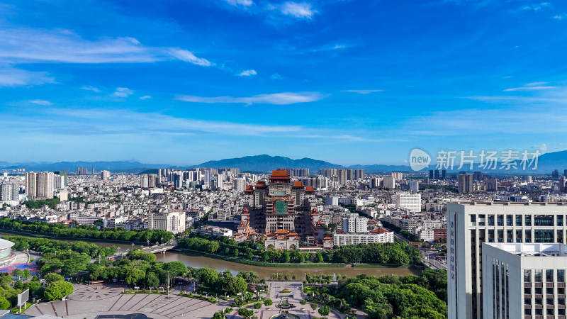 玉林城市建设高楼航拍图