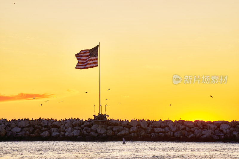 洛杉矶的夕阳美景