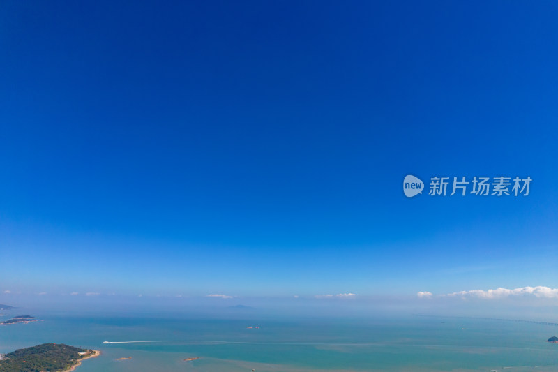 广东珠海沿海城市风光航拍摄影图