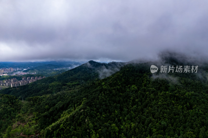 湖南怀化暴雨来了航拍摄影图