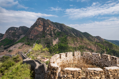 天津蓟州黄崖关长城旅游景区自然风光航拍