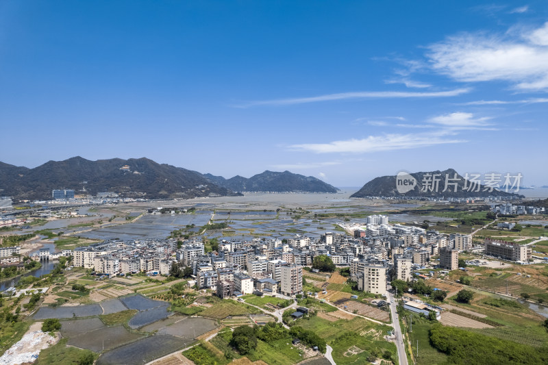 福建宁德霞浦沿海滩涂海田山水自然风光