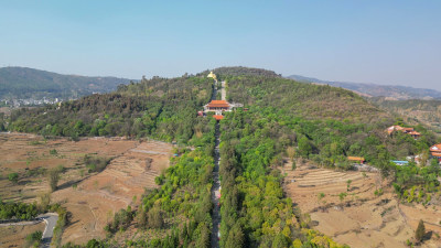 云南弥勒锦屏山景区航拍