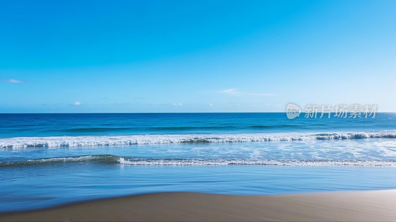 阳光沙滩海边风景一望无际