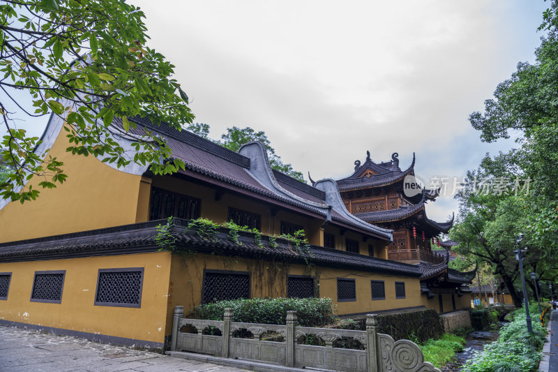 杭州西湖三天竺法镜寺古建筑风景