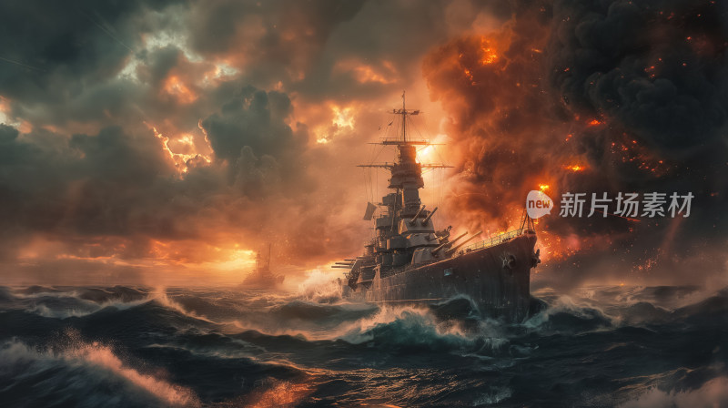 战舰末日：烈焰与风暴中的海上决战壮烈图