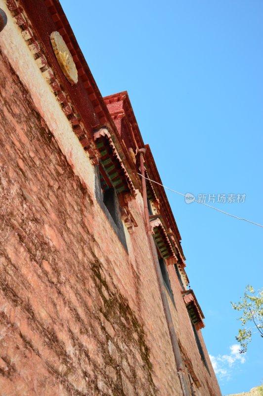 红墙古建筑局部景观