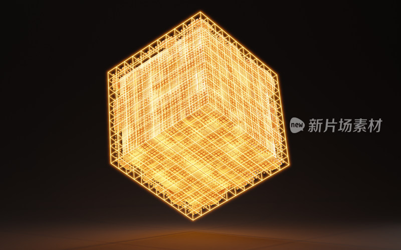 抽象立方体核心3D渲染