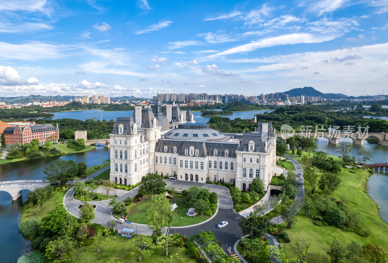 东莞松山湖景区航拍