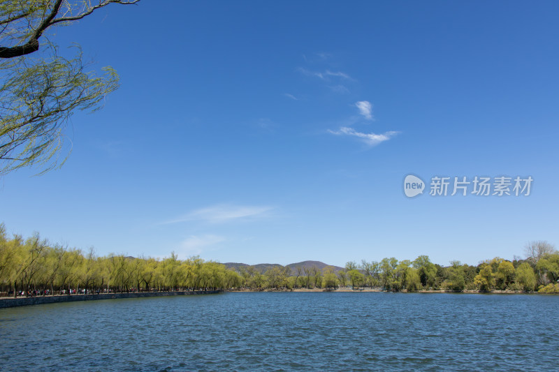 北京颐和园昆明湖春日湖光山色