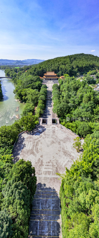 湖南株洲炎帝陵5A景区竖排全景区