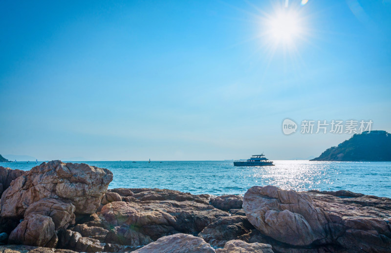 香港赤柱海湾港口海上游轮游船