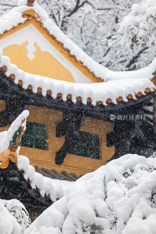 长沙岳麓书院雪景