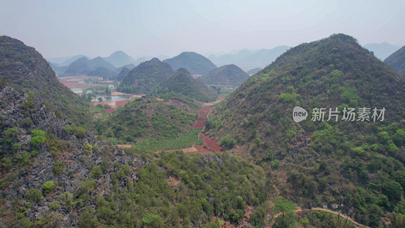 航拍云南文山普者黑5A景区风景