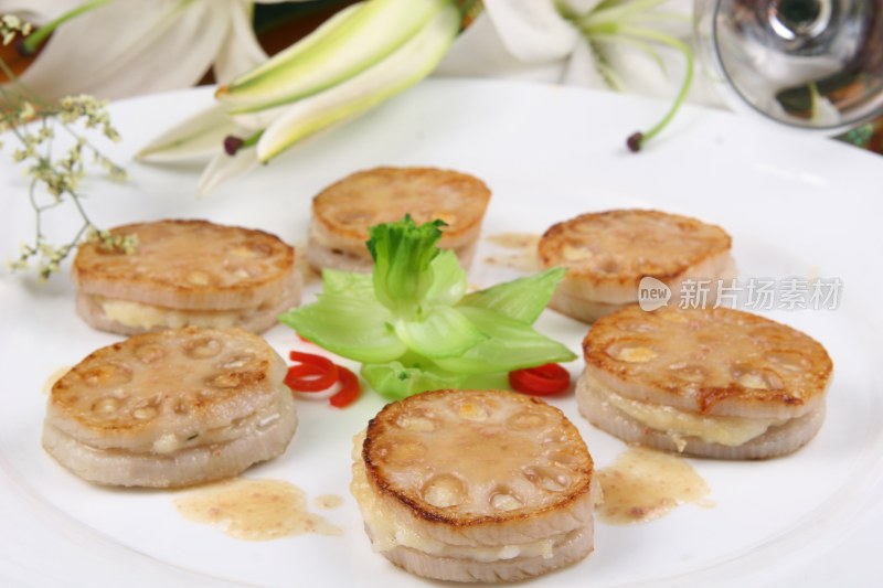 鹅肝酱焗藕饼