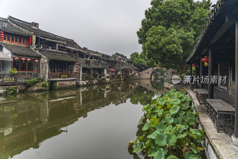 浙江嘉兴西塘古镇江南水乡风景