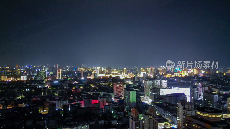 航拍江西南昌城市夜景