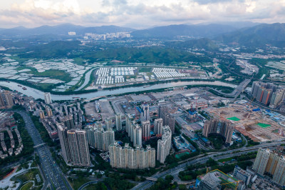 深圳福田街道城市航拍