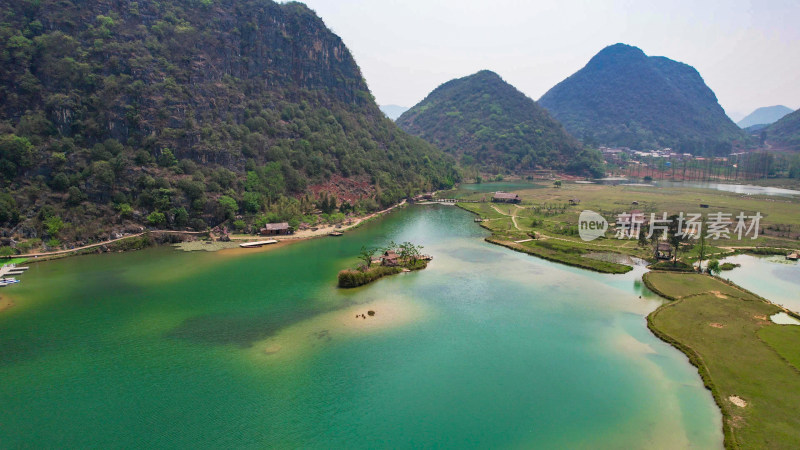 航拍云南普者黑5A景区风景