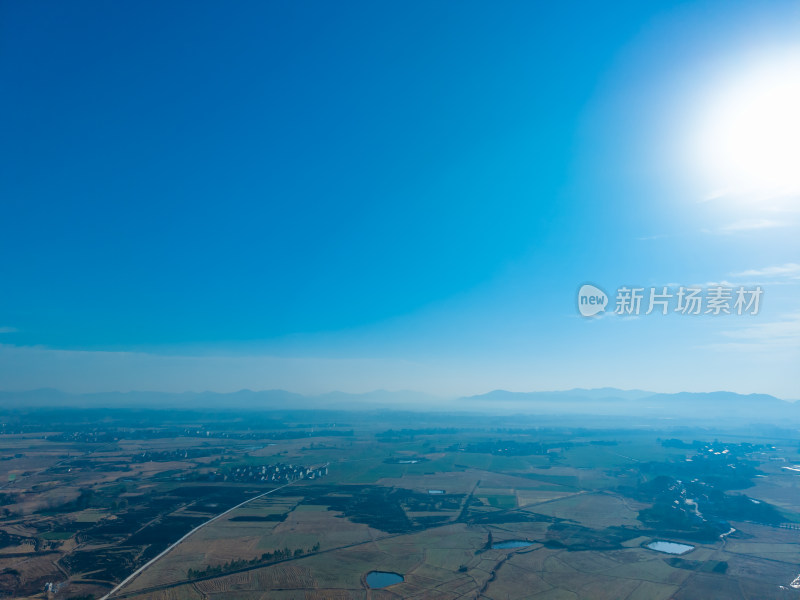 乡村田园风光航拍全景