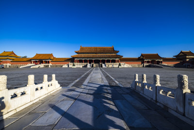 北京故宫博物院无人空景