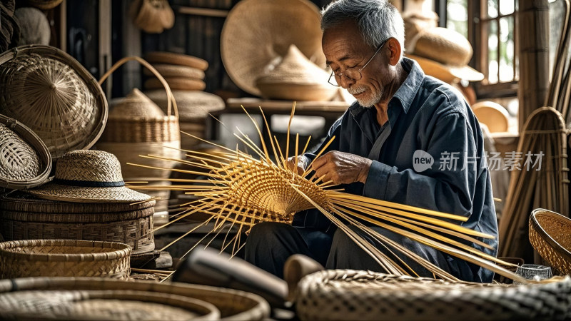 竹编工艺匠心独具传统非遗手工