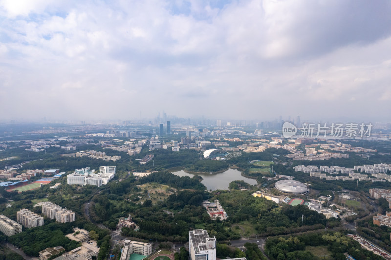 广州大学城建筑航拍摄影图