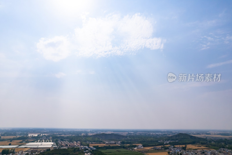 河南商丘芒山镇航拍图