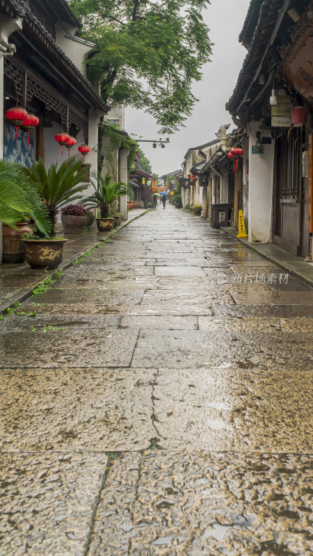 绍兴仓桥直街古街道风景