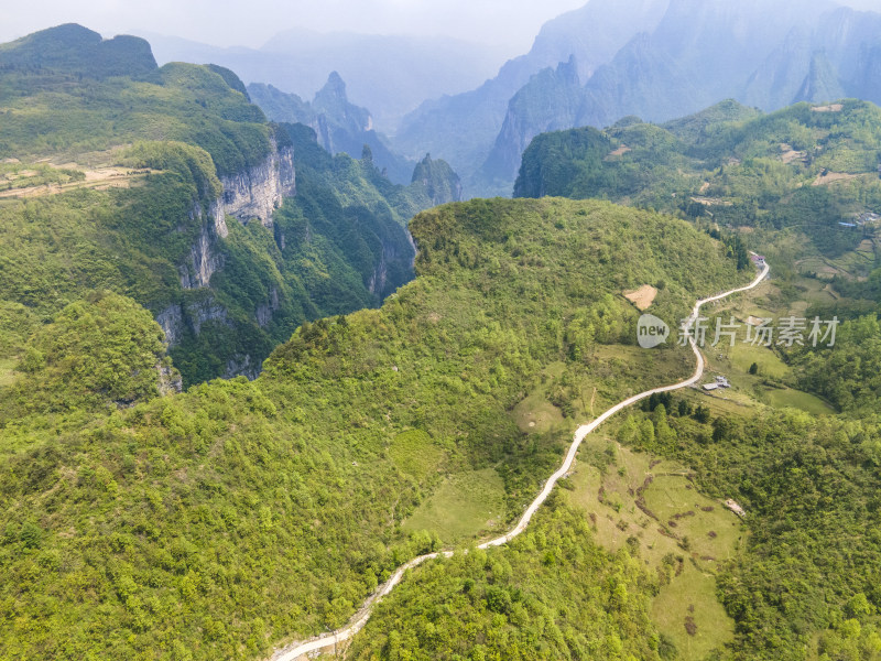 湖南张家界奇特山川航拍摄影图