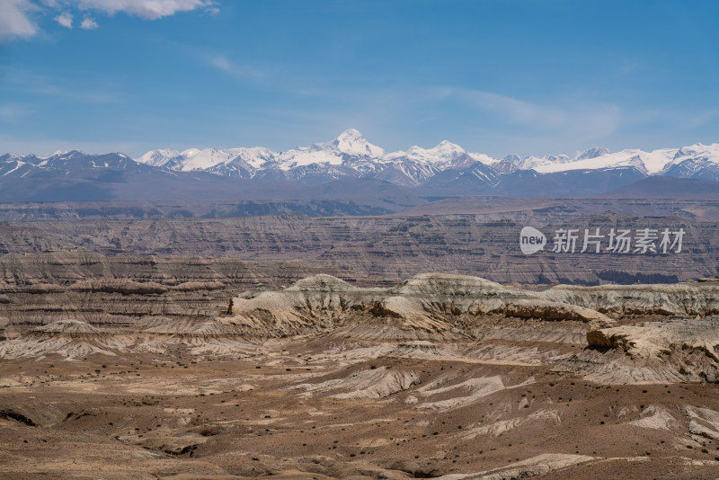 航拍西藏阿里札达土林地质公园全景