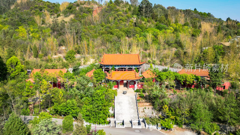 云南弥勒锦屏山景区航拍