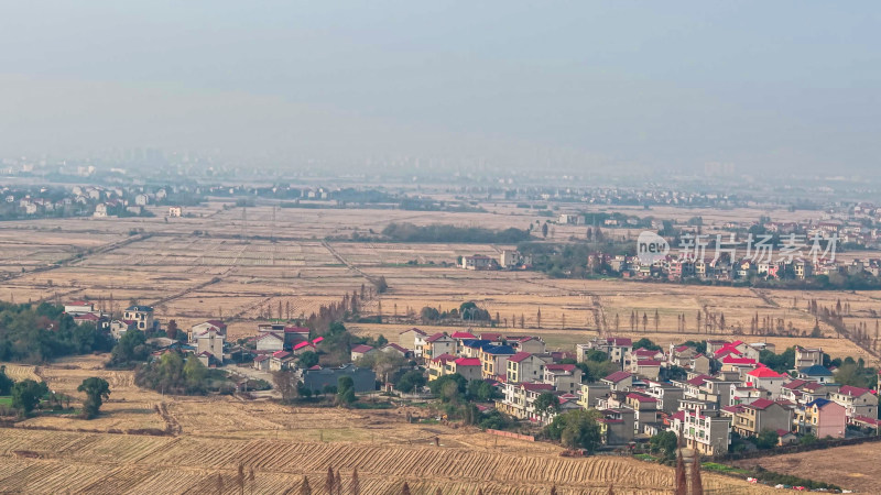 山村田园风光航拍全景