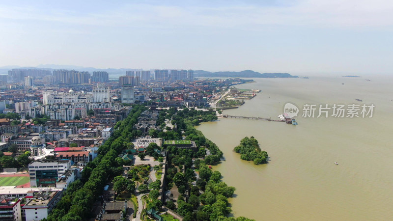 航拍湖南岳阳楼5A景区