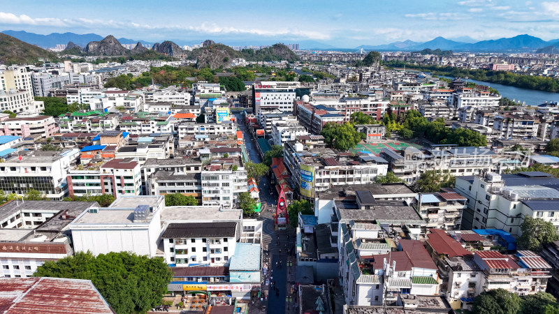 桂林正阳路步行街航拍图