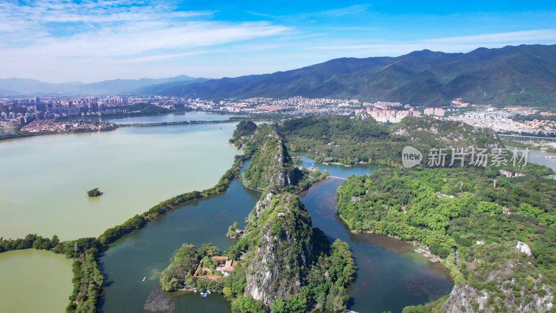 广东肇庆七星山5A景区星湖航拍