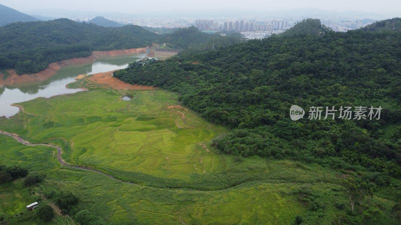 广东东莞：航拍清溪镇三坑水库