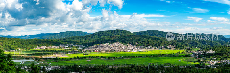 云南腾冲和顺古镇全景