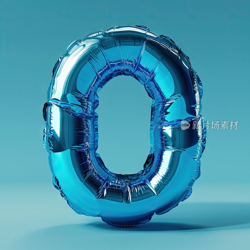 3D渲染气球英文字母O