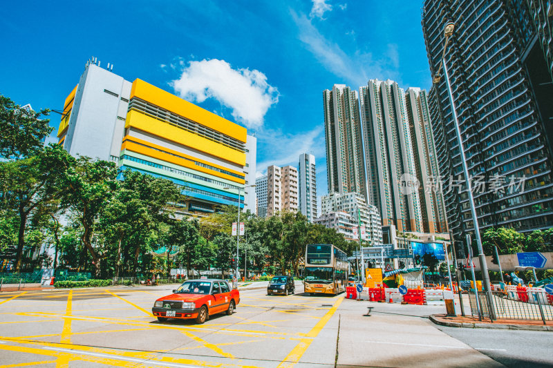 香港九龙城区城市风光