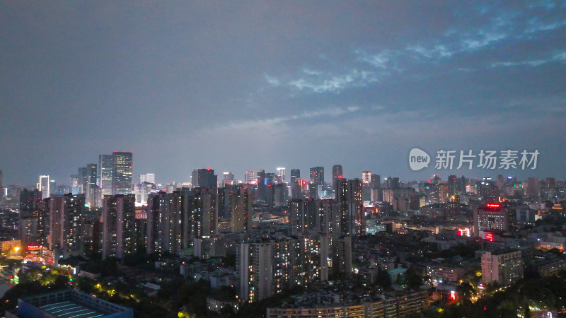 航拍成都一环夜景成都建设摄影图