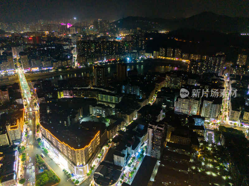 达州夜景航拍图