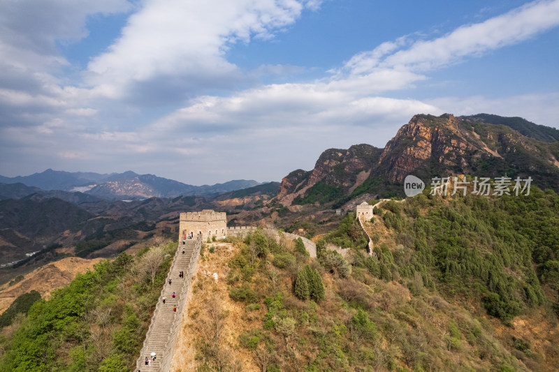 天津蓟州黄崖关长城旅游景区自然风光航拍