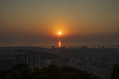 深圳西海岸的日落