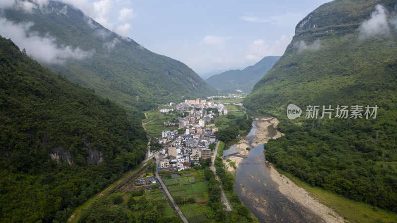 航拍清远阳山美丽瑶乡秤架乡