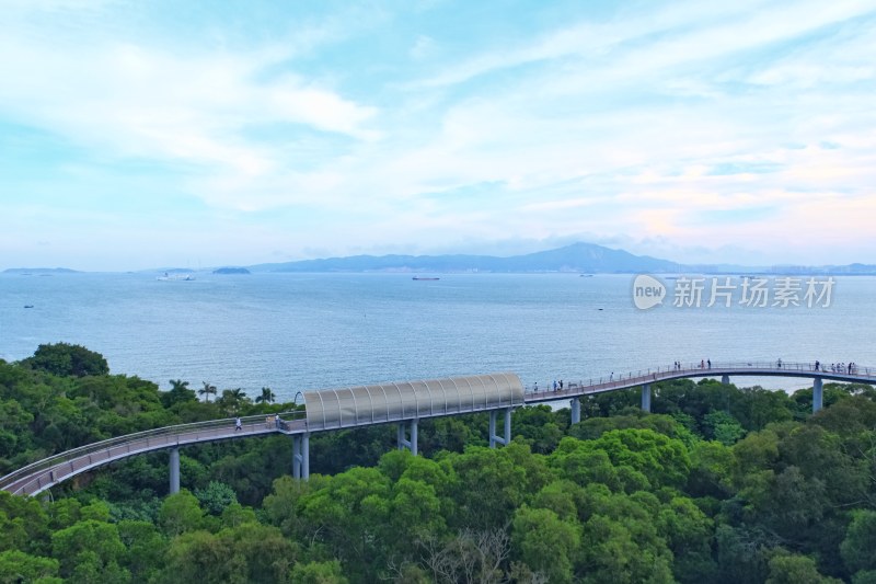 厦门健康步道俯瞰山海风光