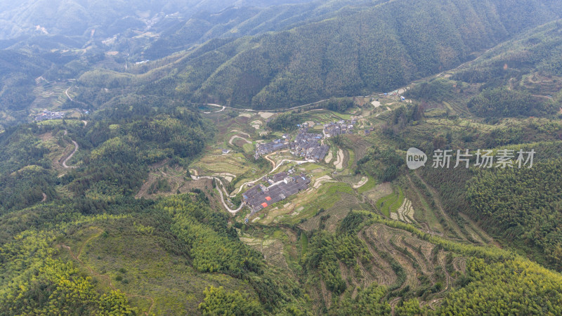 航拍乐昌五山大王山村风貌