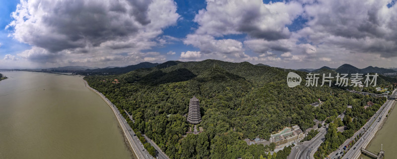 浙江杭州钱塘江全景图