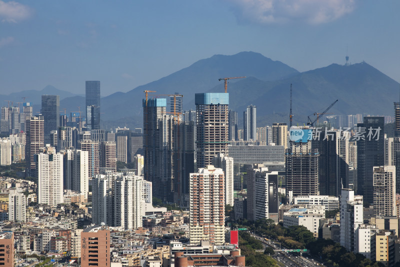 笔架山看深圳市区