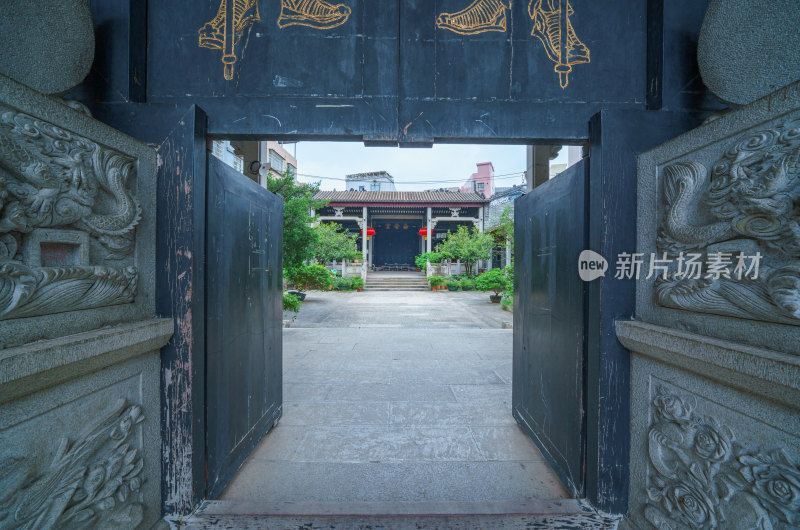 广州海珠小洲村简氏宗祠传统民居老建筑